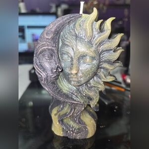 The Sun Loves The Moon Color Swirl Candle